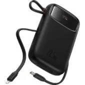 Внешний аккумулятор Baseus Qpow2 Dual-Cable Digital Display Fast Charge Power Bank 22.5W 10000mAh (черный) Внешний аккумулятор Baseus Qpow2 Dual-Cable Digital Display Fast Charge Power Bank 22.5W 10000mAh (черный)