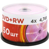 DVD+RW диск Mirex 4.7Gb 4x UL130022A4B (50 шт.)