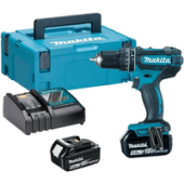 Ударная дрель-шуруповерт Makita DHP482RTJ (с 2-мя АКБ, кейс)