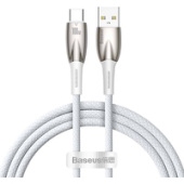 Кабель Baseus Glimmer Series Fast Charging Data Cable USB Type-A - Type-C 100W CADH000402 (1 м, белый)