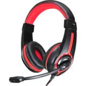 Наушники Оклик HS-L200 (черный/красный)