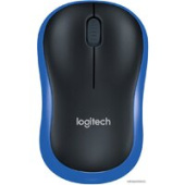 Мышь Logitech M185 (черный/синий)