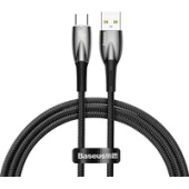 Кабель Baseus Glimmer Series Fast Charging Data Cable USB Type-A - Type-C 100W CADH000401 (1 м, черный)