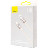 Кабель Baseus Crystal Shine USB Type-A - Lightning (2 м, розовый)