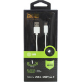 Кабель CACTUS USB Type-A - USB Type-C CS-USB.A.USB.C-1 (1 м, белый)