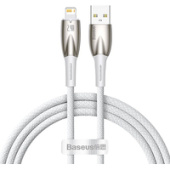 Кабель Baseus Glimmer Series Fast Charging Data Cable USB Type-A - Lightning 2.4A CADH000202 (1 м, белый)