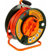 Удлинитель на катушке Glanzen EB-50-007 (50 м, оранжевый)