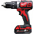 Ударная дрель-шуруповерт Milwaukee M18 BPD-202C 4933443515 (с 2-мя АКБ, кейс)