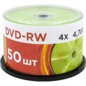 DVD-RW диск Mirex 4.7Gb 4x UL130032A4B (50 шт.)