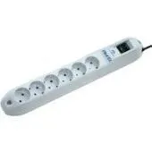 Сетевой фильтр ZIS Pilot GL 6 розеток, 10 м, белый