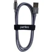 Кабель Perfeo I4305 USB Type-A - Lightning (1 м, серый)