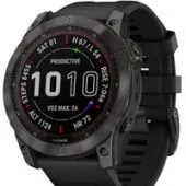 Умные часы Garmin Fenix 7X Sapphire Solar (серый карбон/черный)