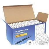 Пластиковая пружина для переплета Гелеос BCA4-19W 19 мм 100 шт (белый)