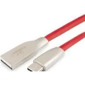 Кабель Cablexpert USB Type-A - USB Type-C CC-G-USBC01R-1M (1 м, красный)