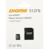 Карта памяти Digma MicroSDXC Class 10 Card30 DGFCA512A03