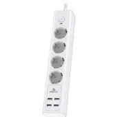 Сетевой фильтр Cablexpert Exnovo EXN-4-U4-W-2