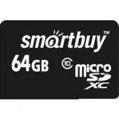 Карта памяти SmartBuy microSDXC (Class 10) 64GB + SD-адаптер (SB64GBSDCL10-01)