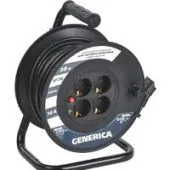 Удлинитель на катушке Generica УК20 WKP10-10-04-20-G (20 м, черный)