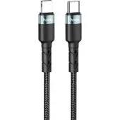 Кабель Hoco DU46 USB Type-C - Lightning (1 м, черный)