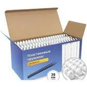 Пластиковая пружина для переплета Гелеос BCA4-38W 38 мм 50 шт (белый)
