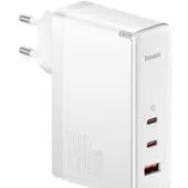 Сетевое зарядное Baseus GaN5 Pro Fast Charger 2C+U 140W EU (белый)