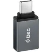 Адаптер ttec 2DK43UG USB Type-A - USB Type-C (серый)