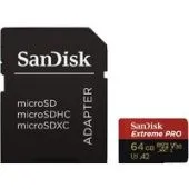 Карта памяти SanDisk Extreme PRO microSDXC SDSQXCU-064G-GN6MA 64GB (с адаптером)