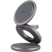 Беспроводное зарядное Magssory Disc Signature Edition 3 в 1 для Samsung WCH053 (серый)