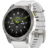 Умные часы Garmin Epix Sapphire Gen 2 (серебристый титан/белый)