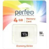 Карта памяти Perfeo microSDHC PF4GMCSH10ES 4GB