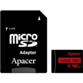 Карта памяти Apacer microSDXC AP64GMCSX10U5-R 64GB (с адаптером)