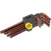 Набор ключей КВТ TORX КТ-9-S2 (Т10-Т50) 82178 (9 предметов)