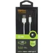 Кабель CACTUS USB Type-A - USB Type-C CS-USB.A.USB.C-1.8 (1.8 м, белый)