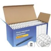 Пластиковая пружина для переплета Гелеос BCA4-28W 28 мм 50 шт (белый)
