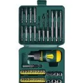 Набор трещотка с головками и битами KRAFTOOL 25556-H43 (43 предмета)