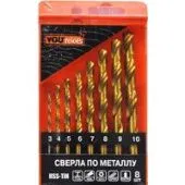 Набор оснастки Yourtools HSS-TiN, по металлу (8 предметов)