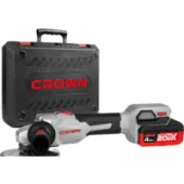 Угловая шлифмашина Crown CT23008-125HX-4 BMC (с 2-мя АКБ)