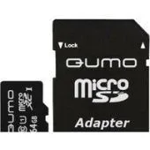 Карта памяти QUMO microSDXC UHS-1 64GB + адаптер (QM64GMICSDXC10U1)