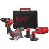 Наборы электроинструментов Milwaukee M12 FPP2G2-402X 4933480592 (шуруповерт, циркулярная пила, 2 АКБ, кейс)