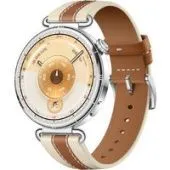 Умные часы Huawei Watch GT 6 41 мм (серебристый, с коричневым кожаным ремешком, международная версия)