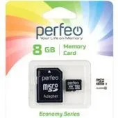 Карта памяти Perfeo microSDHC PF8GMCSH10AES 8GB (с адаптером)