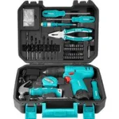 Дрель-шуруповерт Total THKTHP10892 (с 1-м АКБ, кейс, набор оснастки)