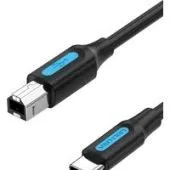 Кабель Vention CQUBH USB Type-B - USB Type-C (2 м, черный)