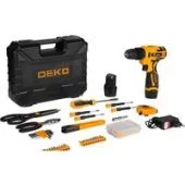 Дрель-шуруповерт Deko Banger SET 93 063-4168 (с 2-мя АКБ, кейс, набор оснастки)
