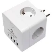 Сетевой фильтр Cablexpert CUBE-4-CU3-W
