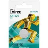 Батарейка Mirex CR1620 литиевая блистер 1 шт. 23702-CR1620-E1