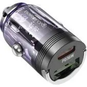 Автомобильное зарядное Borofone BZ26A PD36W+QC3.0 (фиолетовый)