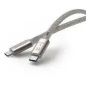 Кабель Momax DC31L USB 3.2 Gen 2x2 Type-C - USB 3.2 Gen 2x2 Type-C (1 м, серебристый/серый)