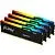 Оперативная память Kingston FURY Beast RGB 4x32ГБ DDR5 5200 МГц KF552C40BBAK4-128