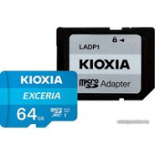 Карта памяти Kioxia Exceria microSDXC LMEX1L064GG2 64GB (с адаптером)